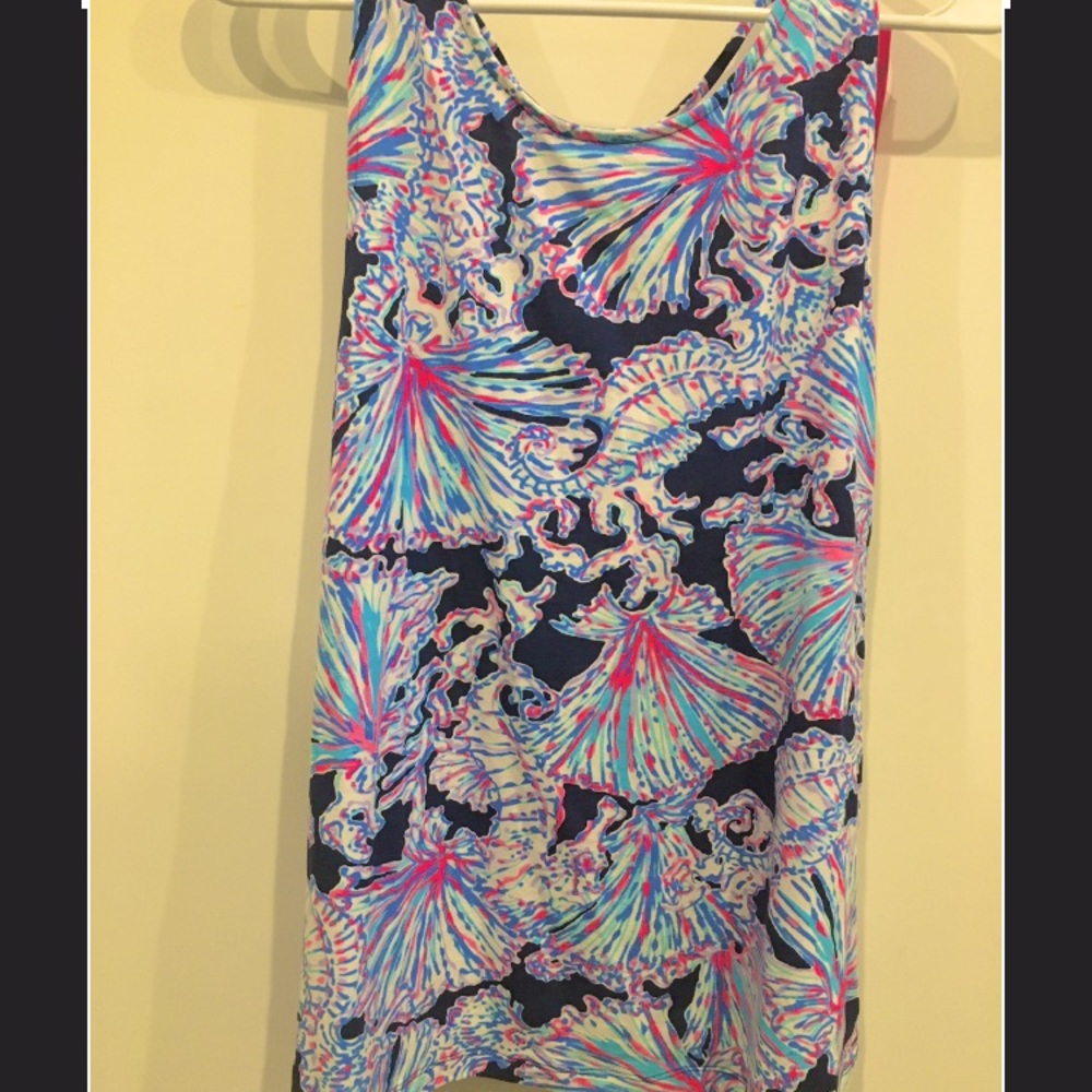 Lilly Pulitzer brand new tank top with sea horses and shells on it